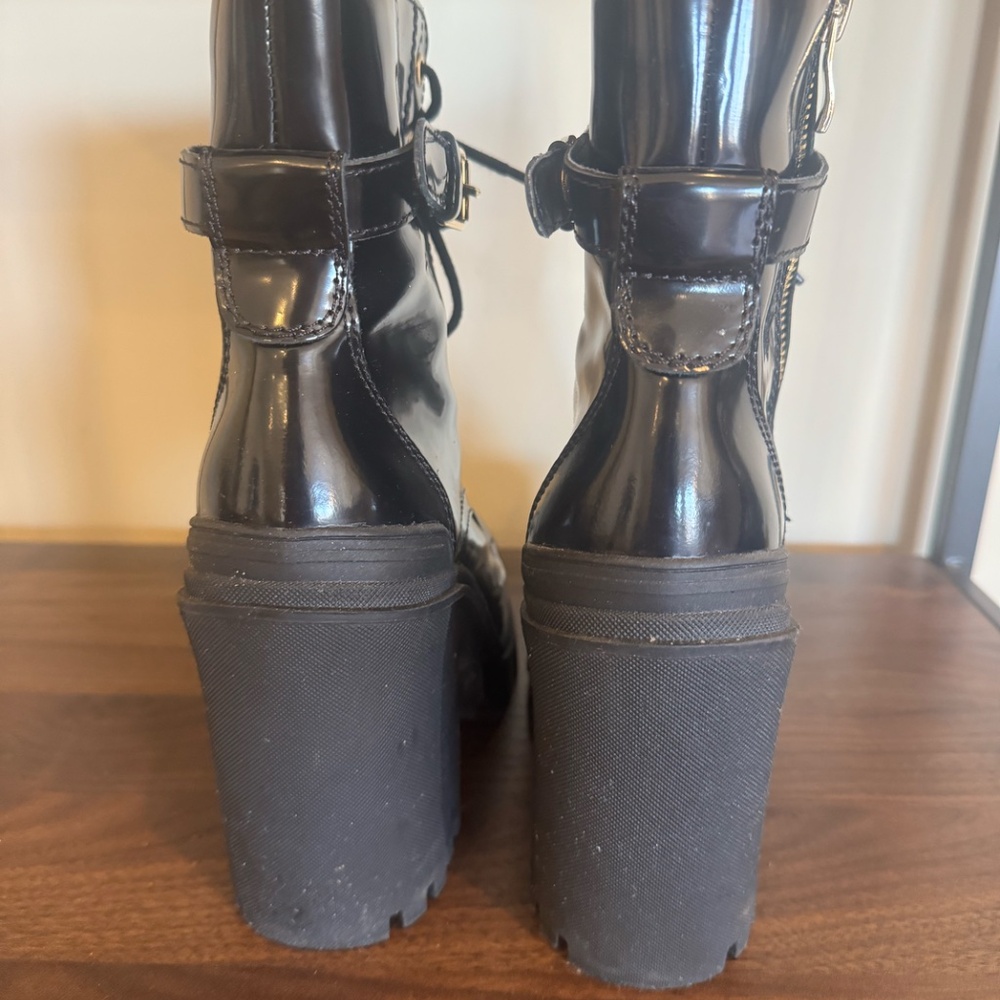 ALDO Uplift Heel - Chunky Heel Combat Boots - Picture 5 of 7